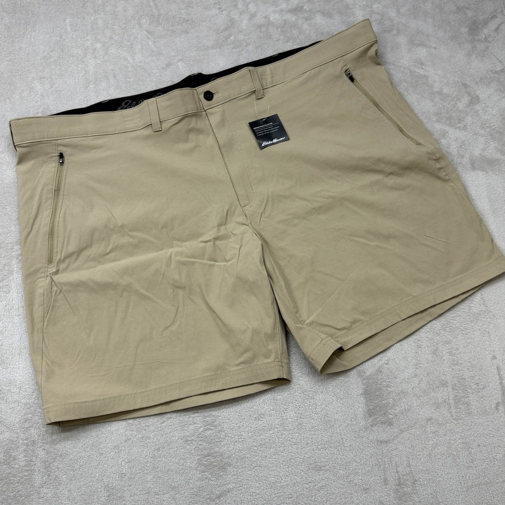 Eddie Bauer Horizon Guide Wander Shorts Mens 52T Khaki‎ Stretch Hiking Outdoor